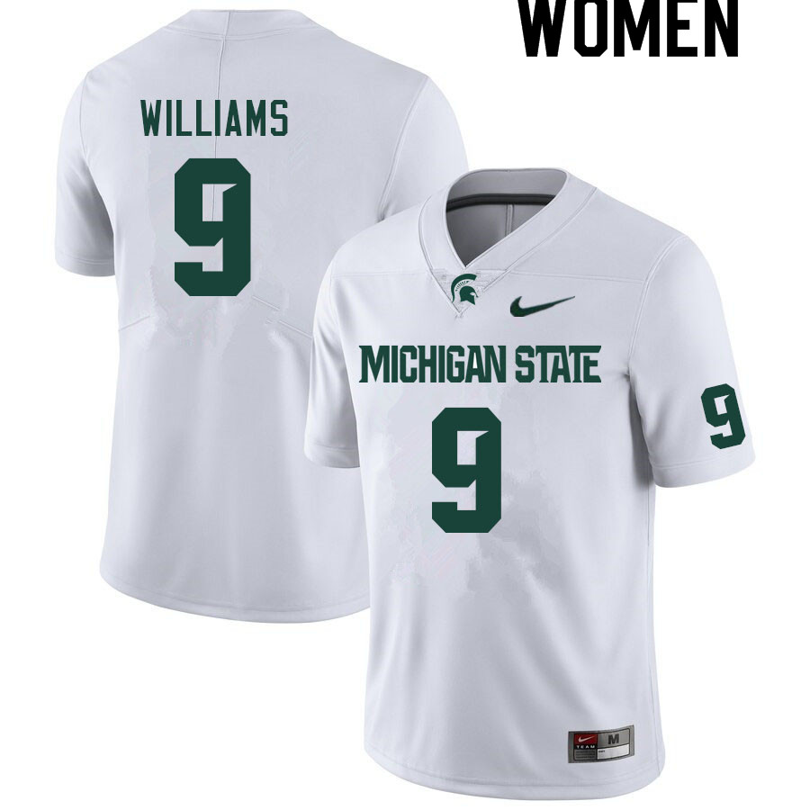 Women #9 Ronald Williams Michigan State Spartans College Football Jerseys Sale-White